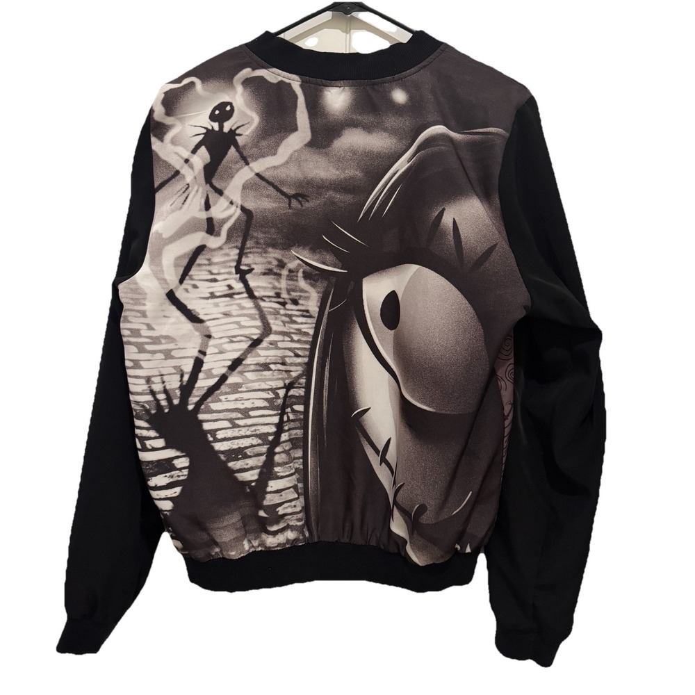 Disney Nightmare Before Christmas  Bomber Jacket Youth XL Jack Skellington Sally